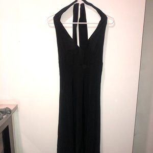 J. Crew Black Tie Halter Dress